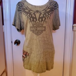 XL Harley Davidson T-shirt Top Women's size 14 short sleeve